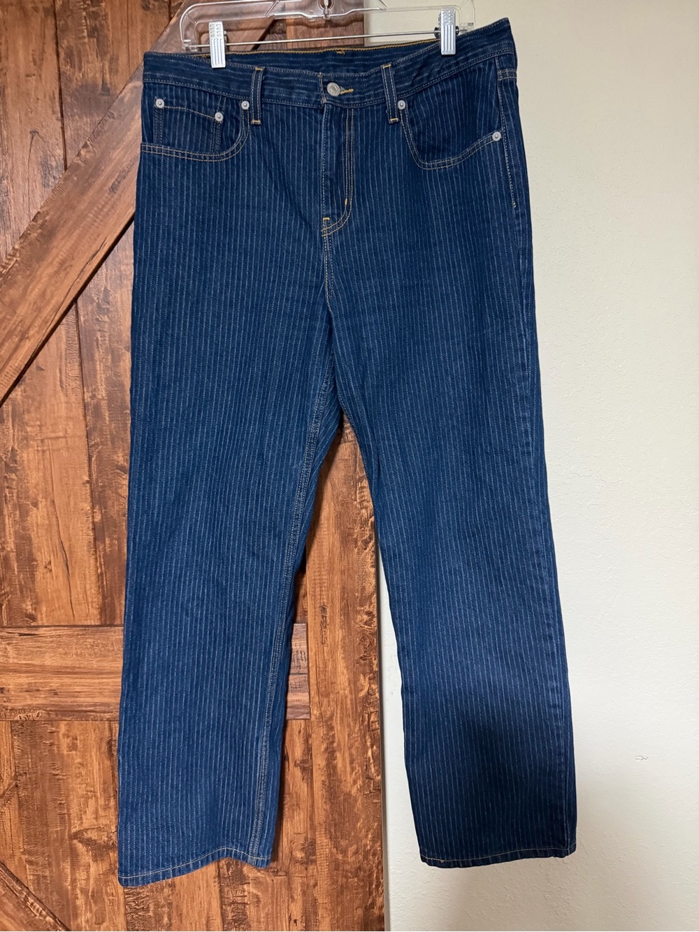 Levi's Women Mid Rise Low Pro Pinstriped Jeans 30x31